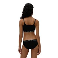 HUGO Damen Slips, 3er Pack - Brief Stripe, Unterwäsche, Baumwolle, Logo, einfarbig Schwarz XS