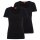 HUGO Ladies T-Shirt, 2-Pack - T-Shirt RN, Undershirt, Round Neck, Cotton, one color Black XS (X-Small)