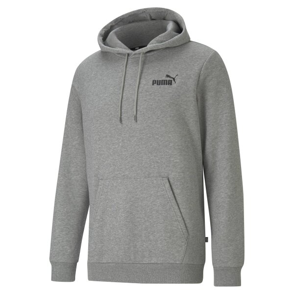 PUMA Men Sweatshirt - ESS Small Logo Hoodie FL, Big Logo Grey M (Medium)