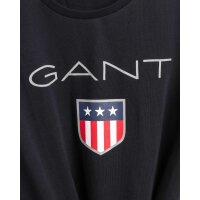 GANT Jungen T-Shirt - Teen Boys SHIELD Logo, Kurzarm, Rundhals, Baumwolle, uni Schwarz 170