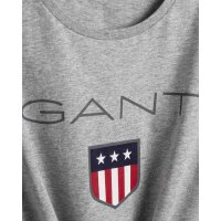 GANT Boys T-Shirt - Teen Boys SHIELD Logo, short-sleeved, round neck, cotton, uni Grey 146/152