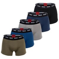 HUGO Herren Boxer Shorts, 5er Pack - Trunks Five Pack, Logo, Cotton Stretch