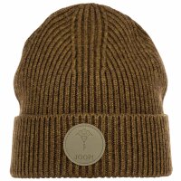 JOOP! Damen Mütze - Beanie, Krempe, Ripp-Strick, mit Wolle, One Size Grün