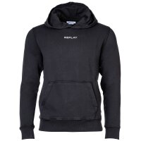 REPLAY Mens Hoodie - Sweatshirt, Hood, Organic Cotton, Kangaroo Pocket, Logo