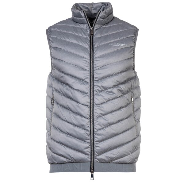 A|X ARMANI EXCHANGE Mens Down Vest - Quilted Vest, Zipper, sleeveless, solid color