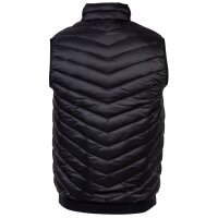 A|X ARMANI EXCHANGE Mens Down Vest - Quilted Vest, Zipper, sleeveless, solid color Black L (Large)