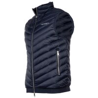 A|X ARMANI EXCHANGE Mens Down Vest - Quilted Vest, Zipper, sleeveless, solid color Dark Blue M (Medium)