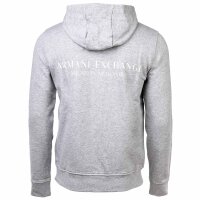 A|X ARMANI EXCHANGE Mens Sweatshirt - Hoodie, logo, hood, solid color Grey mottled 2XL (XX-Large)