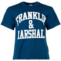 Franklin & Marshall Herren T-Shirt - Rundhals, Baumwolle, Logodruck, Unifarben