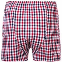 MG-1 Herren Web-Boxer, 6er Pack - Classic Boxer-Shorts, gemustert, Spar-Pack Rot/Blau/Marine 2XL