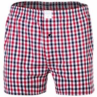 MG-1 Mens Woven Boxer, 6-pack - Classic Boxer Shorts, patterned, economy pack Red/Blue/Navy 2XL (2X-Large)