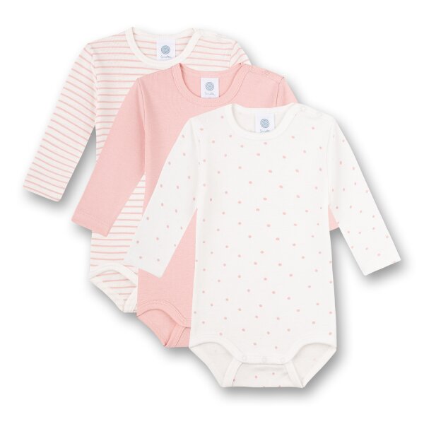 Sanetta Baby Body 3 Pack - Long Sleeve Romper with pattern