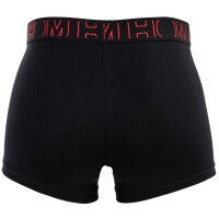 HOM Herren Boxer Shorts, 2er Pack - HOM Boxerlines #2, Baumwolle Schwarz/Rot S