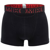 HOM Mens Boxer Shorts, 2-Pack - HOM Boxerlines #2, Cotton Black/Red S (Small)