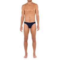 HOM Mens Comfort Micro Brief - Tencel soft, briefs, underwear, solid color Dark blue S (Small)