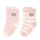 Steiff childrens unisex socks, 2-pack - organic cotton, teddy motif, uni/striped Light Pink 23-26