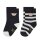 Steiff Kinder Unisex Socken, 2er Pack - Bio-Baumwolle, Teddy-Motiv, uni/gestreift Blau 19-22