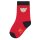 Steiff childrens unisex socks, 2-pack - organic cotton, teddy motif, uni/striped Red 27-30