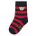 Steiff Kinder Unisex Socken, 2er Pack - Bio-Baumwolle, Teddy-Motiv, uni/gestreift Rot 27-30