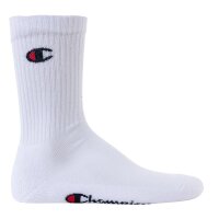 Champion Unisex Socks, 6 Pairs - Crew Socks Basic White EU 35-38 (UK 3-5)