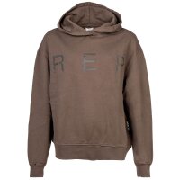 REPLAY Damen Sweatshirt- Kapuzenpullover, Hoodie, Logo, Baumwolle Grün S