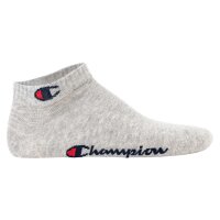 Champion Unisex Socks, 3 Pairs - Quarter Socks Basic Grey EU 35-38 (UK 3-5)