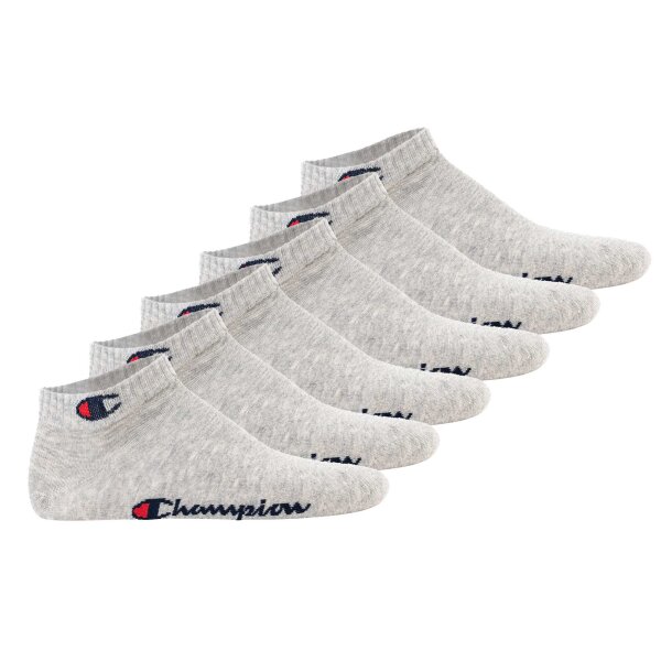 Champion Unisex Socks, 3 Pairs - Quarter Socks Basic Grey EU 39-42 (UK 6-8)