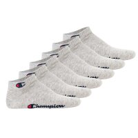 Champion Unisex Socks, 3 Pairs - Quarter Socks Basic Grey EU 39-42 (UK 6-8)