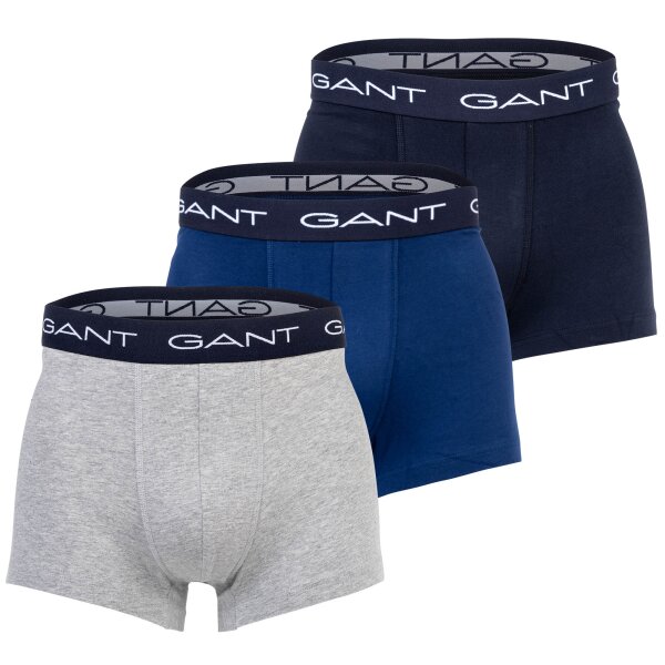 GANT Mens Boxer Shorts, 3-pack - Trunks, Cotton Stretch, solid colour