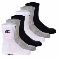 Champion Kinder Socken, 6er Pack - Crew Socken, einfarbig