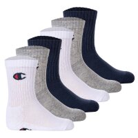 Champion Kinder Socken, 6er Pack - Crew Socken, einfarbig