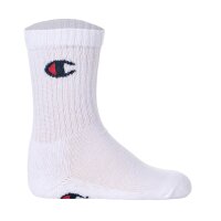 Champion Kinder Socken, 6er Pack - Crew Socken, einfarbig Weiß 31-34