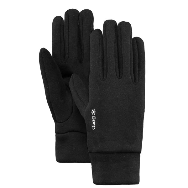 Barts Unisex Gloves Powerstretch Gloves, S / M, M / L, L / XL, Solid Colors - Black