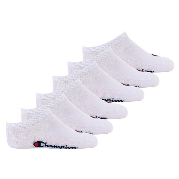 Champion Kinder Socken, 6er Pack - Sneaker, einfarbig Weiß 27-30