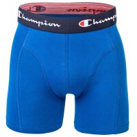 Champion Herren Boxershorts, 4er Pack - Baumwolle, Logobund, einfarbig Blau/Marine S
