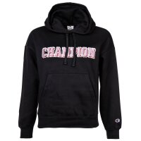 Champion Ladies Sweatshirt - Hoodie, Hood, Kangaroo Pocket, Logo, Plain Black S (Small)