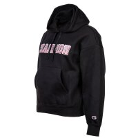 Champion Ladies Sweatshirt - Hoodie, Hood, Kangaroo Pocket, Logo, Plain Black S (Small)