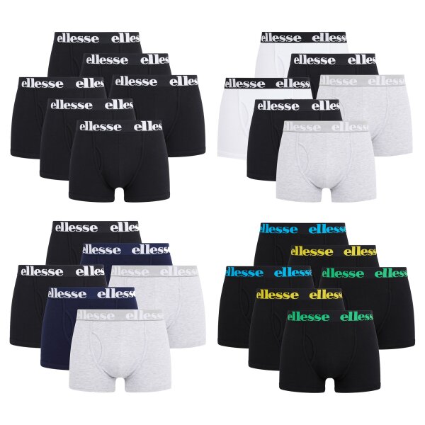 Ellesse Herren Boxer Shorts HALI, 6er Pack - Fashion Trunks, Logo, Cotton Stretch