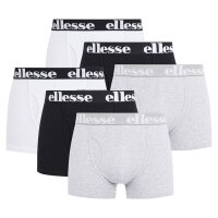 ellesse Mens Boxer Shorts HALI, 3-pack - Fashion Trunks, Logo, Cotton Stretch Black/Grey/White 2XL (2X-Large)