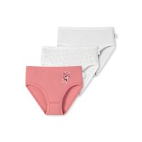 SCHIESSER Girls Briefs, 3-Pack - Underwear, Underpants, Cotton, Patterned, solid color