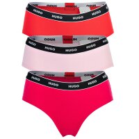 HUGO Damen Hipster-Slips, 3er Pack - TRIPLET HIPSTER STRIPE, Cotton Stretch, uni