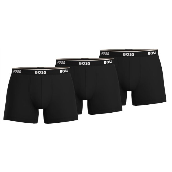 BOSS mens boxer shorts, 3-pack - B-Boxer Briefs 3P Power, Cotton Stretch, Logo Black 4XL (XXXX-Large)