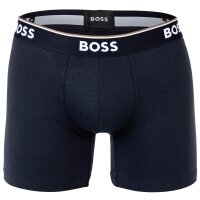 BOSS Herren Boxershorts, 3er Pack - Boxer Briefs 3P Power, Cotton Stretch, Logo Dunkelblau L