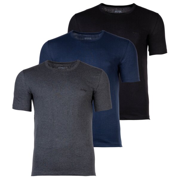 BOSS Mens T-shirt, 3-pack - RN 3P Classic, round neck, short sleeve, cotton, plain