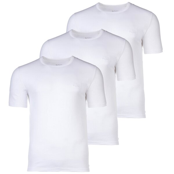 BOSS Herren T-Shirt, 3er Pack - RN 3P Classic, Rundhals, Kurzarm, Cotton, uni Weiß L