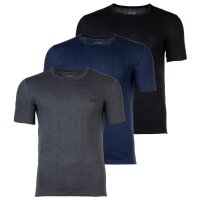 BOSS Herren T-Shirt, 3er Pack - RN 3P Classic, Rundhals, Kurzarm, Cotton, uni Blau/Grau/Schwarz XL