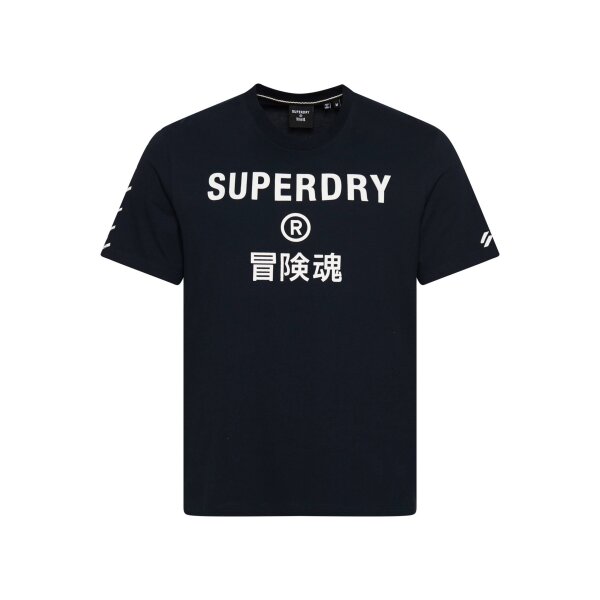Superdry Herren T-Shirt - CODE CORE SPORT TEE, Logo, Rundhals, einfarbig