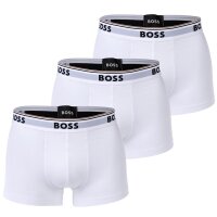BOSS Mens Trunks, 3-pack - 3P Power, Boxer Shorts, Cotton Stretch, Logo, uni White M (Medium)