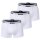 BOSS Herren Trunks, 3er Pack - 3P Power, Boxershorts, Cotton Stretch, Logo, uni Weiß M