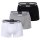 BOSS Mens Trunks, 3-pack - 3P Power, Boxer Shorts, Cotton Stretch, Logo, uni White/Grey/Black M (Medium)